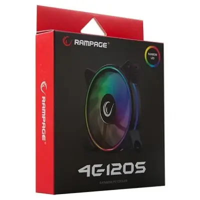 RAMPAGE 4C-120S 120*120*25MM GÖKKUŞAĞI RENKLİ KASA FANI