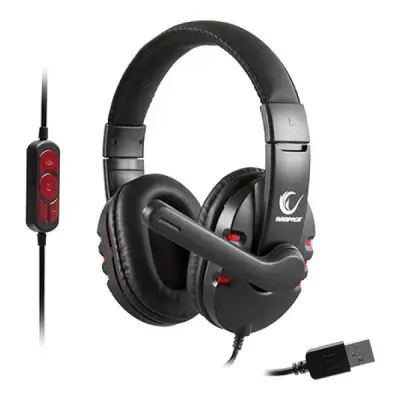 RAMPAGE SN-RU7 SİYAH USB OYUNCU MİKROFONLU KULAKLIK