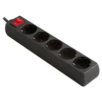 S-LINK SPG8-5-15 3 MM 5 Lİ AKIM KORUMALI SİYAH PRİZ 11061