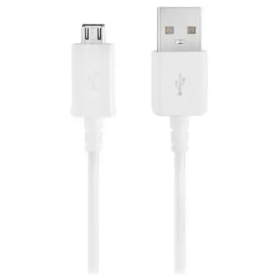 SAMSUNG BEYAZ MICRO USB - USB VERİ+ŞARJ KABLOSU