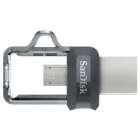 SANDISK ULTRA DUAL DRIVE M3.0 256GB GRİ ANDROİD PC FLASH BELLEK
