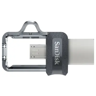 SANDISK ULTRA DUAL DRIVE M3.0 256GB GRİ ANDROİD PC FLASH BELLEK