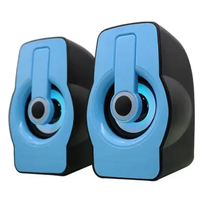 SNOPY SN-X23 2.0 MULTİMEDİA RGB IŞIKLI 3W*2 SİYAH/MAVİ USB SPEAKER
