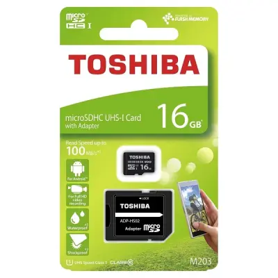 TOSHIBA M203 MICROSDHC UHS-I CARD 16 GB THN-M203K0160EA