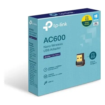 TP-LİNK ARCHER T2U NANO 600 MBPS KABLOSUZ USB ADAPTÖR AC600