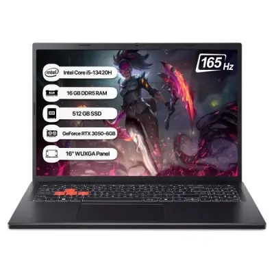ACER Nitro Lite Intel Core i5-13420H 16GB 512GB SSD RTX4050 6GB Freedos 16" WUXGA 165Hz Gaming Laptop