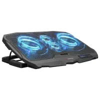 ADDİSON RAMPAGE AD-RC4 MAVİ LEDLİ 2*125MM+2*70MM IŞIKLI FAN 15"-17" NOTEBOOK SOĞUTUCU STAND