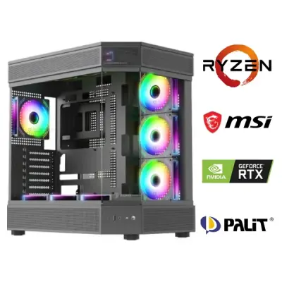AMD RYZEN 5 5600+16GB RAM+1TB M2+RTX 5060Tİ OYUNCU BİLGİSAYARI SİYAH