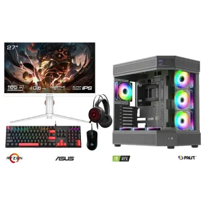AMD RYZEN 5 9600X+32GB RAM+1TB M2+RTX 5070 Tİ+27" MONİTÖR OYUNCU BİLGİSAYARI