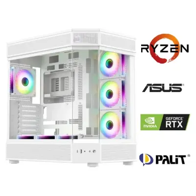 AMD RYZEN 5 9600X+32GB RAM+1TB M2+RTX 5070+SIVI SOĞUTMALI OYUNCU BİLGİSAYARI BEYAZ
