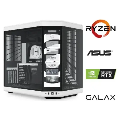 AMD RYZEN 7 9800X3D+32GB RAM+2TB M2+RTX 5080+SIVI SOĞUTMALI OYUNCU BİLGİSAYARI BEYAZ