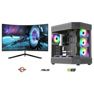 AMD RYZEN 9 9950X3D+64GB RAM+4TB M2+RTX 5090+MONİTÖR OYUNCU BİLGİSAYARI
