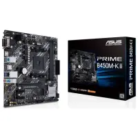 ASUS PRİME B450M-K II AMD AM4 DDR4 4400 HDMI DVI VGA M2 USB 3.2 MATX