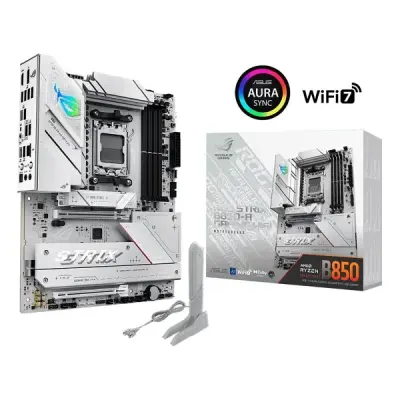ASUS ROG Strix B850-A Gaming WiFi AMD AM5 B850 ATX Anakart 14+2+2 Güç Aşamaları, DDR5 AEMP, 2.5G LAN, Q-Antenli WiFi 7, 4X M.2, PCIe® 5.0, USB 20Gbps Type-C, AI Networking II, ASUS AI Advisor