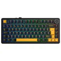 Aula F75 Mekanik RGB TKL Hot Swap GrayWood V4 Switch Kablosuz Makrolu Türkçe Q Klavye Siyah
