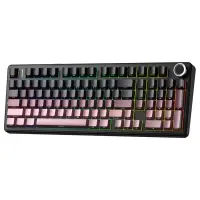 Aula F99 Pro 3 Modlu RGB Hot Swap Mekanik Reaper Switch Kablosuz Makrolu Gaming Klavye Gradyan Pembe