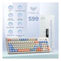 Aula S99 Retro Turuncu RGB %96 Kablolu/Kablosuz Oyuncu Klavyesi