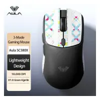 Aula SC580X LightWeight Siyah Şarjlı Makrolu Ergonomik Optik Kablolu/Kablosuz Oyuncu Mouse