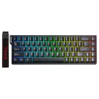 Aula Win68 HE Manyetik Klavye Rapid Trigger GrayWood Switch 8000Hz RGB TKL Hot Swap Oyuncu Klavyesi Siyah