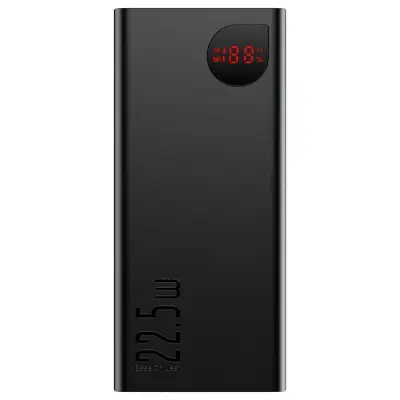BASEUS ADAMAN METAL OVERSEAS EDITION SİYAH 20.000 MAH DİJİTAL EKRANLI POWERBANK