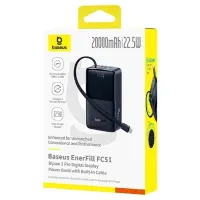 Baseus EnerFill FC51 Bipow2 Pro Siyah 20000 mAh Hızlı Şarj Powerbank