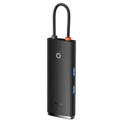 Baseus Lite 6 in 1 Multifonksiyonal Type-C Hub Dock Station Siyah
