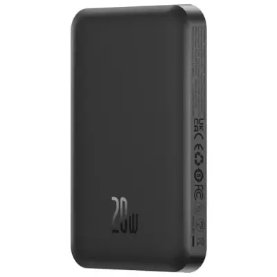 BASEUS MGSAFE MİNİ 20W 5.000 MAH KABLOSUZ ŞARJLI POWERBANK SİYAH