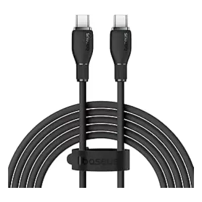 BASEUS PUDDİNG HIZLI ŞARJ ÖZELLİKLİ TYPE-C TO TYPE-C 100W KABLO 1.2 M SİYAH
