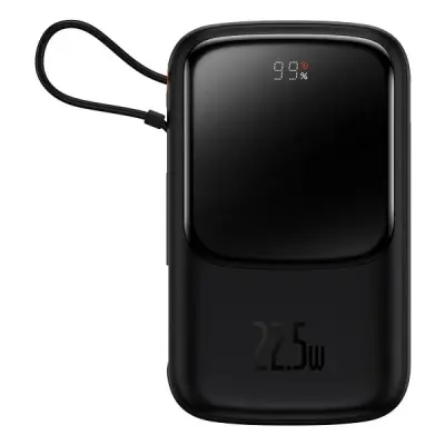 BASEUS Q POW PRO DİJİTAL EKRANLI 22.5W 10.000 MAH TYPE-C KABLOLU POWERBANK