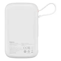 BASEUS Q POW PRO DİJİTAL EKRANLI 20W 10.000 MAH LİGHTNİNG KABLOLU POWERBANK BEYAZ