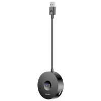 BASEUS ROUND BOX HUB ADAPTÖR SİYAH USB 3.0 TO USB 3.0 USB 2.0 HUB