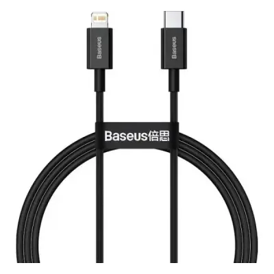BASEUS SUPERİOR 20W 100 CM TYPE-C TO LİGHTNİNG ŞARJ KABLOSU SİYAH