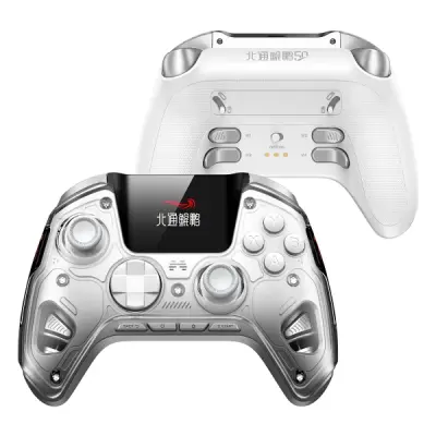 Beitong KP50 Hall Effect LCD Ekranlı Kablosuz Beyaz Gamepad (PC & Nintendo Switch & Android/İOS Uyumlu)