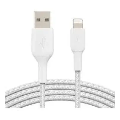 BELKİN ÖRGÜLÜ APPLE LİGHTNİNG HIZLI ŞARJ VE DATA KABLOSU 2M BEYAZ