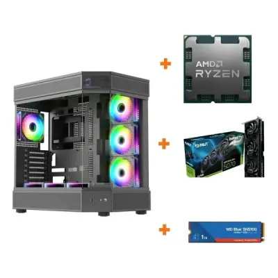 AMD Ryzen 7600x+B650+32GB DDR5 Ram + 1TB M2 SSD + RTX 5070 -  SHB90