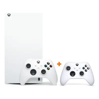 Xbox Series X Beyaz 1 TB SSD Digital Oyun Konsolu + Microsoft Xbox Series 9. Nesil 2.Kol