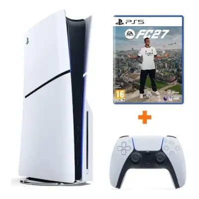 SONY PS5 PLAYSTATİON 5 SLİM CD Lİ 1TB OYUN KONSOLU  + FC 27 OYUN
