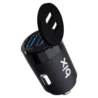BXCC65C 65W Çift Portlu Type-C Araç Şarj Aleti iPhone & Android & Notebook Mini Araç içi Şarj Cihazı Siyah