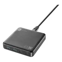CELLULAR LİNE MULTİPOWER 4 PORTLU GAN 65W SİYAH ŞARJ CİHAZI