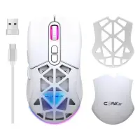 Claws Nexus Air V1 Beyaz RGB Optik Kablolu/Kablosuz Oyuncu Mouse