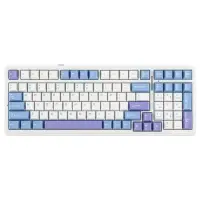 Aula F99 3 Modlu RGB Hot Swap Mekanik Linear GrayWood V3 Switch Kablosuz Makrolu Klavye Lila
