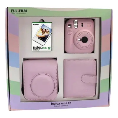 FUJIFILM Instax Mini 12 Bundle Box Anlık Fotoğraf Makinesi Çiçek Pembesi