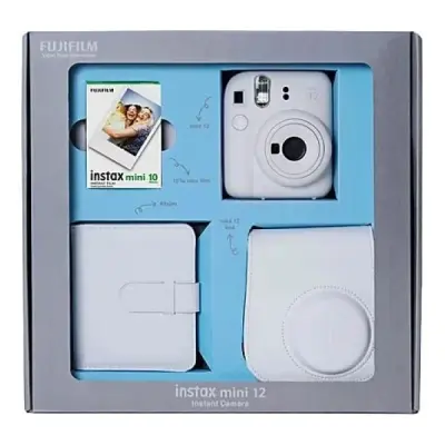 FUJIFILM Instax Mini 12 Bundle Box Anlık Fotoğraf Makinesi Kil Beyazı