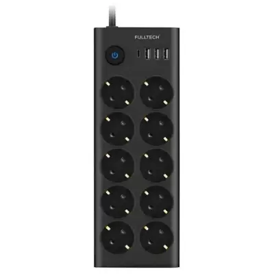 FULLTECH TERMAL AKIM KORUMALI 10 LU UZATMA KABLOSU 3XUSB 1X TYPE C FTR-14