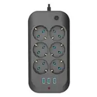FULLTECH TERMAL AKIM VE ÇOCUK KORUMALI 2 MT UZATMA KABLOSU 6 LI PRİZ FTR-11