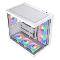 Game In Game Hexa Beyaz 7x12cm Argb Fanlı ATX Gaming Akvaryum Kasa