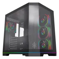 Game In Game Hexa Siyah 7x12cm Argb Fanlı ATX Gaming Akvaryum Kasa
