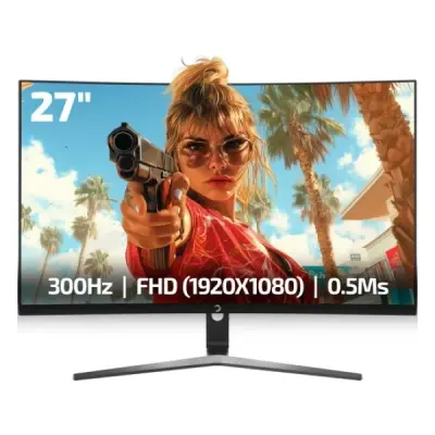 Gamepower 27" Vivid V80 Fast VA Panel Curved RGB 300Hz 0.5ms FHD 2x2W Speaker Oyuncu Monitörü