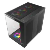 GAMETECH PRİME V2 TUŞ KONTROLLÜ RGB 10X120MM FAN SİYAH GAMİNG BİLGİSAYAR KASASI