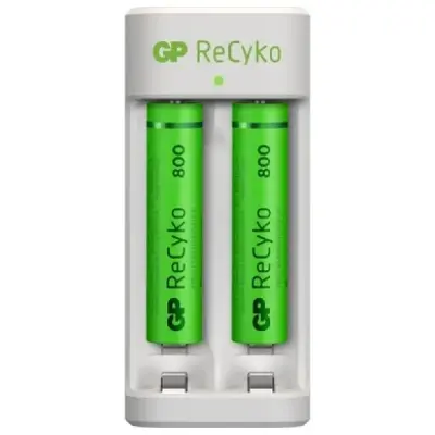 GP RECYKO E211 USB AA-AAA ŞARJ CİHAZI GP RECYKO 800 MAH AAA INCE PİL 2'Lİ